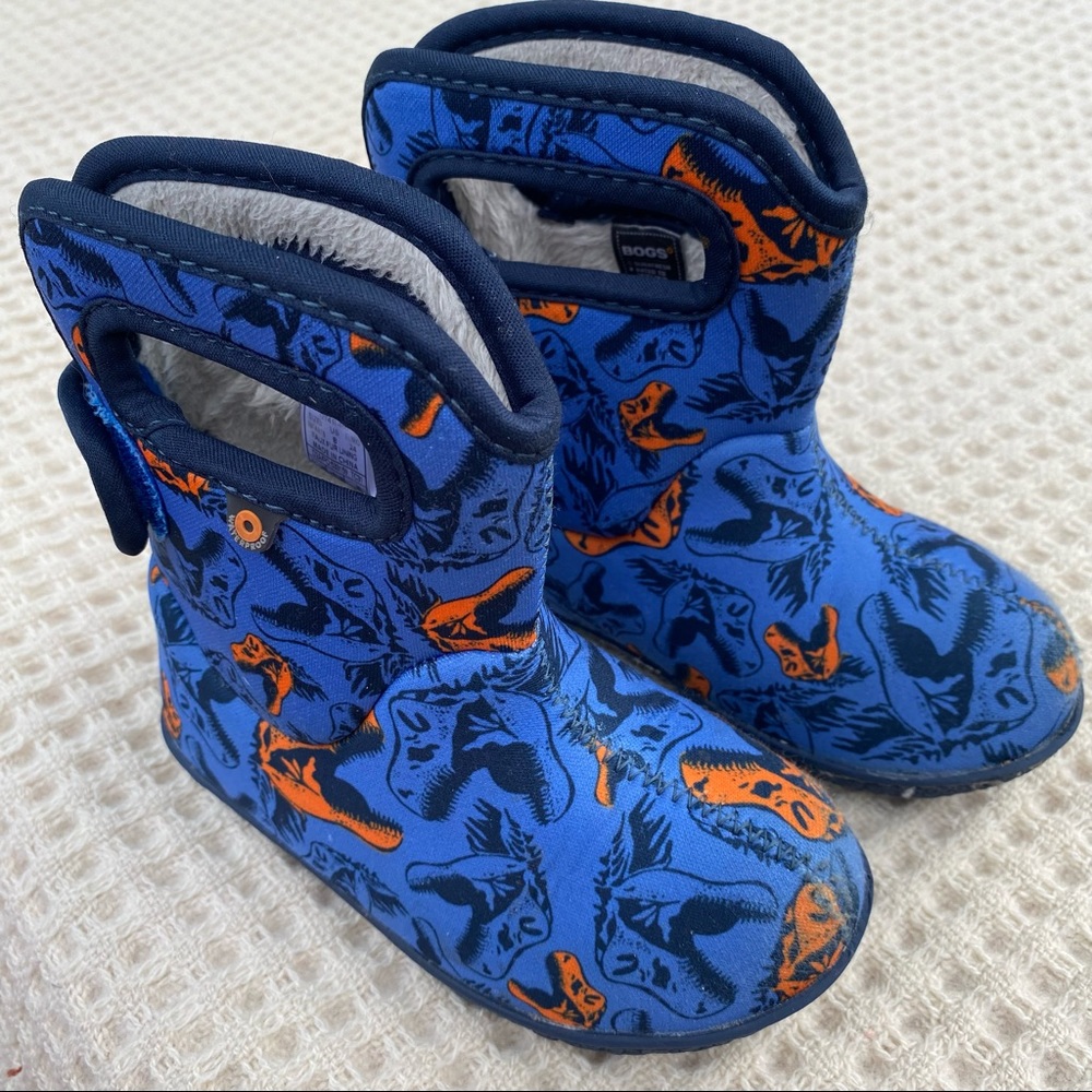 Baby Bogs Dino Snow rain boots toddler size 8